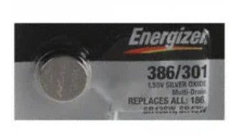 Energizer Battery Inc 386-301TZ | Coin Cell Battery, Silver Oxide, 1.55 V, 127 mAh, Non-Rechargeable