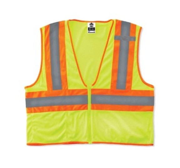 Ergodyne 21295 | Glowear 8229Z Type R Class 2 Economy Two-Tone Vest Lime, Large/X-Large