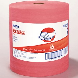 Essendant Receivables KCC41055 | Kimberly-Clark WypAll X80 Wipers, 12.5" X 13.4", Red, 475/Roll