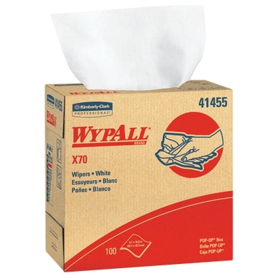 Essendant Receivables KCC41455 | Kimberly-Clark WypAll X70 Rags 9.1" X 16.8", 100/Box