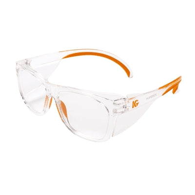 Essendant Receivables KCC49301 | Kimberly-Clark Professional KleenGuard Maverick Safety Glasses Clear Lens, Clear/Orange Frame