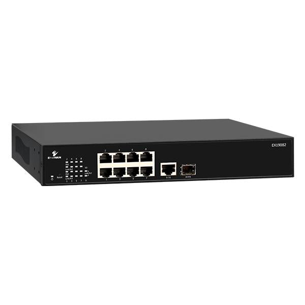 Etherwan Systems EX-19082 | Smart Managed 10-Port Gigabit PoE Ethernet Switch