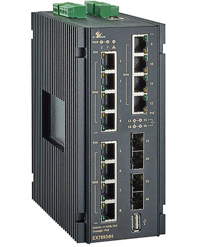 Etherwan Systems EX78924H-0VB | 8-Port Gigabit PoE++ Compliant Managed Industrial Switch