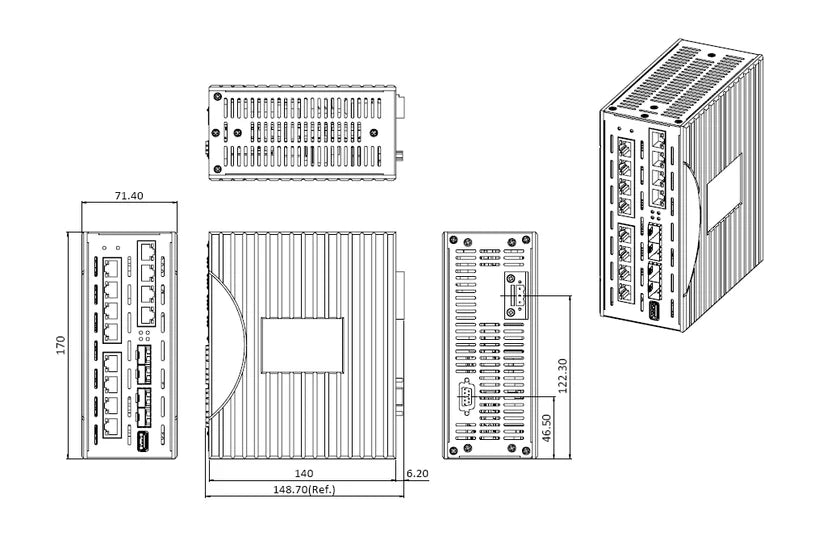 Etherwan Systems EX78934R-0VB | Hardened Managed 16-Port Gigabit PoE Ethernet Switch