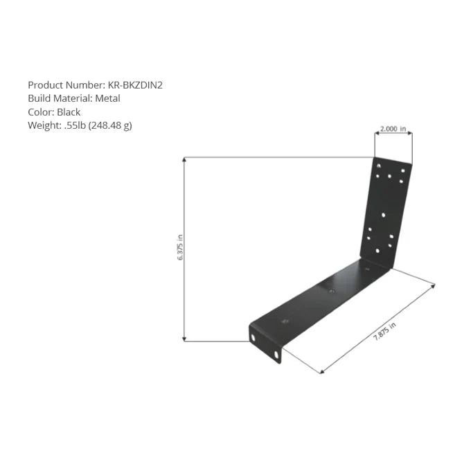 Etherwan Systems KR-BKZDIN2 | Z-Shaped Horizontal Mounting Bracket