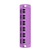 Leviton 5F100-2PL | SDX Precision Molded Plate (VIOLET), 50/125um Multimode Laser Optimized OM4+, Duplex LC, 12 fibers, Zirconia Ceramic Sleeve