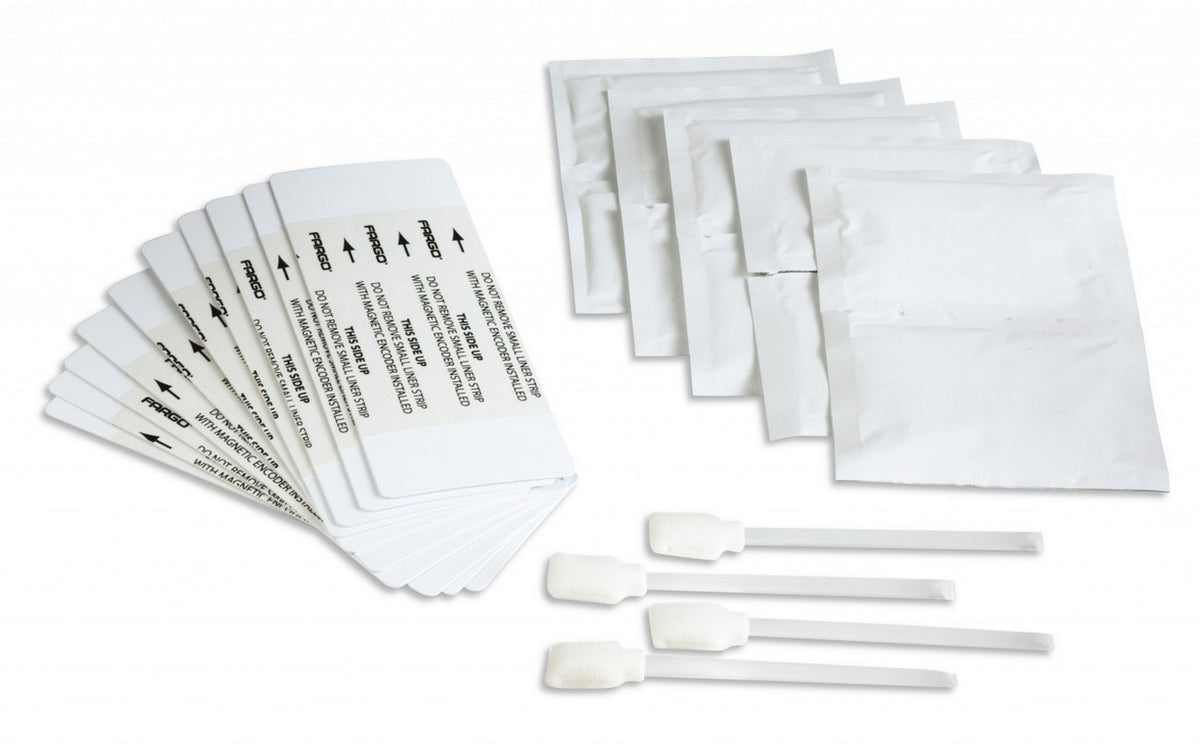 HID Global Corp 86177 | Printer Cleaning Kit, Includes (4) Printhead Cleaning Swab And (10) Cleaning Card, Hid Fargo Dtc1000/4000/4500 Printer/Encoder