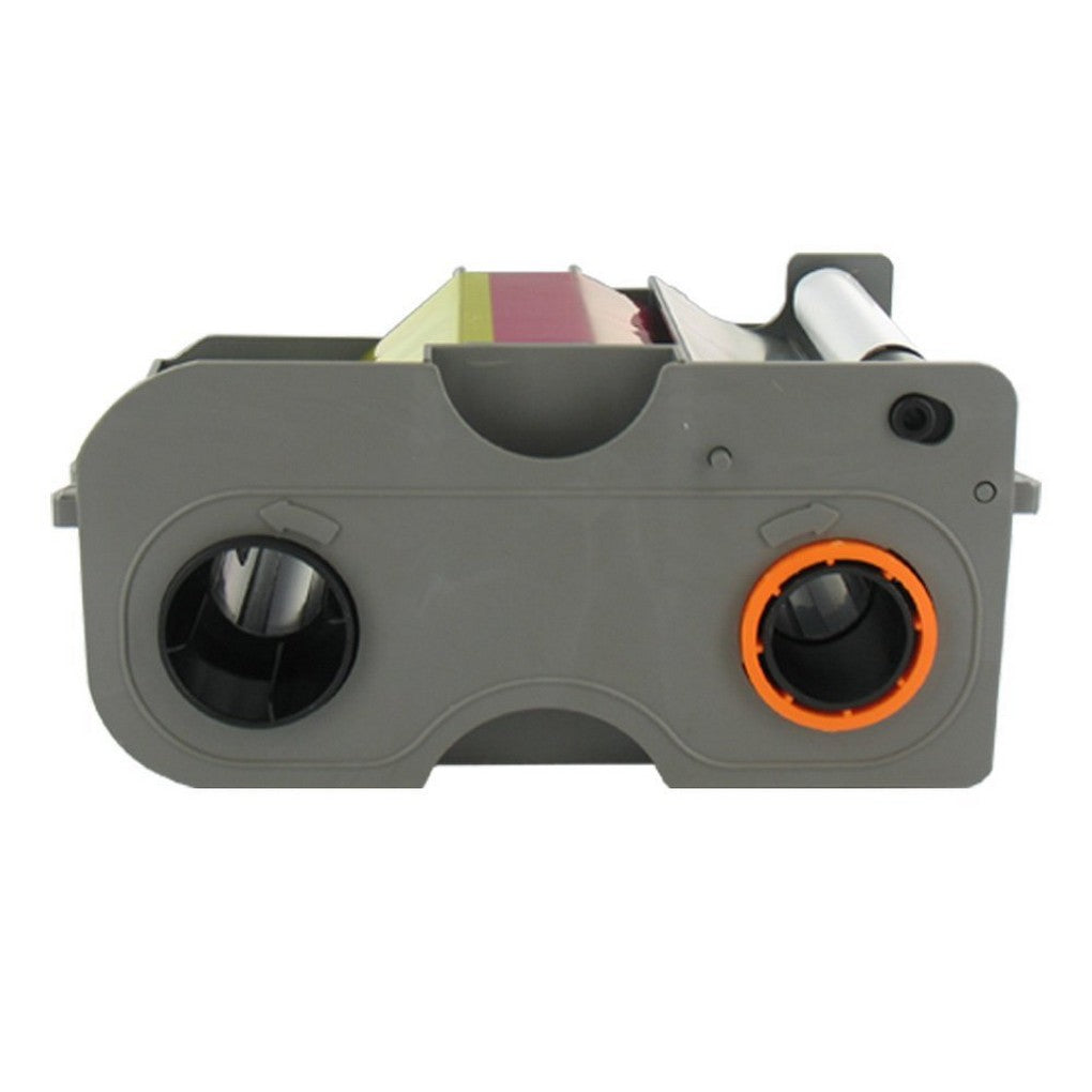 HID Global Corp 45010 | Id Card Printer/Encoder Ribbon, Yellowith Magenta/Cyan/Resin Black/Overlay/Dye-Sub Black Cartridge, 200 Image Per Roll, With Resin Black/Clear Overlay Panel, For Fargo Dtc1250E