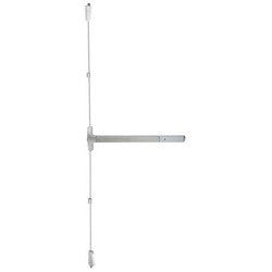Falcon Lock 24-V-EO US26D 36 X 96 | Exit Device, Vertical Rod Touchbar, Panic Exit Hardware, Exit Only, 96" Length x 36" Width, Extruded Aluminum, Satin Chrome