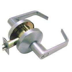Falcon Lock B101S D 626 | Door Cylinder Lock, Standard Duty, Dane Lever, Springlatch, 2-3/4" Backset, Satin Chrome, for Passage/Closet