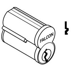 Falcon Lock C646 E 626 | Door Lock Cylinder, Interchangeable Core, 6-Pin, Uncombinated, Standard, E Keyway, Satin Chrome