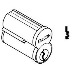 Falcon Lock C647 M 606 | Door Lock Cylinder, Interchangeable Core, 7-Pin, Uncombinated, Standard, M Keyway, Satin Brass