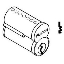 Falcon Lock CB849 M 626 | Door Lock Cylinder, Interchangeable Core, 7-Pin, Uncombinated, No Logo, Best Capping, M Keyway, Satin Chrome