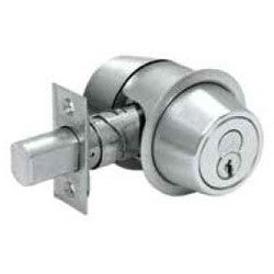 Falcon Lock D231B 626 | Door Deadlock, Medium Duty, Lipless Strike, Double Cylinder, 2-3/4" Adjustable Backset, Satin Chrome without SFIC Cylinder
