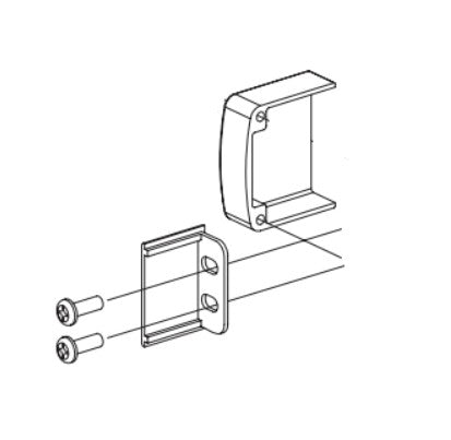 Falcon Lock ECAP.130 | Exit Device Channel and Hinge End Cap Kit, for 1690 Series Door Exit Device
