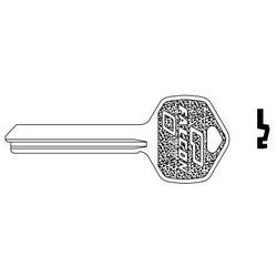 Falcon Lock KB628 N | Door Lock Key Blank, Standard, 7-Pin, N Keyway, for Interchangeable Core Cylinder