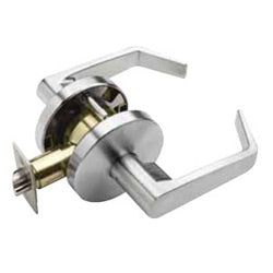 Falcon Lock W101S D 626 | Door Cylinder Lock, Medium Duty, Dane Lever, Springlatch, 2-3/4" Backset, Satin Chrome, for Passage/Closet