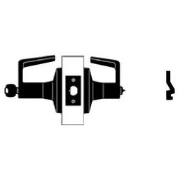 Falcon Lock W511PD D 613 G | Door Cylinder Lock, Medium Duty, Dane Lever, Deadlatch, 6-Pin Cylinder, G Keyway, 2-3/4" Backset, Oil Rubbed Bronze, for Entry/Office
