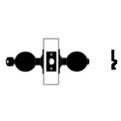 Falcon Lock W511PD HAN 626 E | Door Cylinder Lock, Medium Duty, Hana Knob, Deadlatch, 6-Pin Cylinder, E Keyway, 2-3/4" Backset, Satin Chrome, for Entry/Office