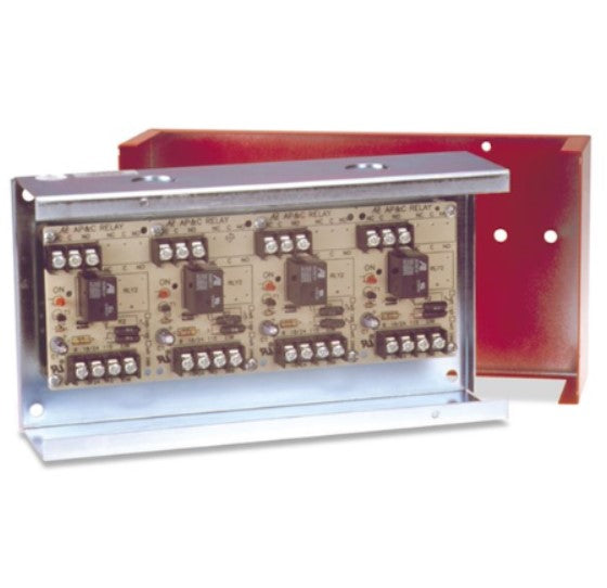Fire-Lite Alarms MR-104/CR | Enclosure 4 SPDT Relays In A Red Metal