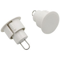 Flair Electronics PW48 WHT | Recessed Pre-Wire Plug, 3/4" Diameter x 0.9" Length, White