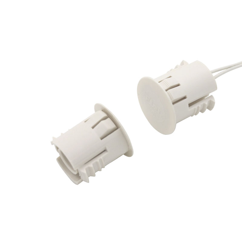 Flair Electronics VIP48 WHT | Recessed Magnetic Contact, Steel Frames And Wood, N/O, Wired, Closed, Electrical, Recessed
