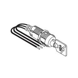 Fort Lock MFSW3-1138 KD | Tubular Key Switch Lock, High Security, 7-Pin Tumbler, Momentary/Maintained, Keyed Different, SPDT, 125/250V AC, 7A, 10" Lead, 1-3/8"