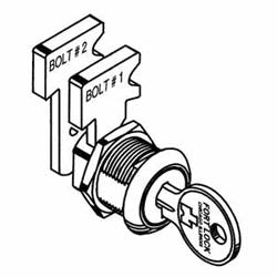 Fort Lock MFW23010 KA 237 | Drawer Lock, Single Bitted, Keyed Alike 237, 19/32" Diamond Back, Stainless Steel, With Universal Keyway, Wood Drawer