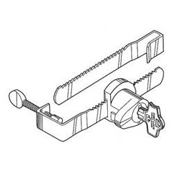 Fort Lock MFWSG29000 KD | Showcase Lock, Double Bitted, Multi-Function, Keyed Different, (2) 1-Way Bar, Nickel Plated, Wood/Glass