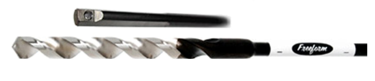 Freeform Research & Development F48B | HSS Drill Bit, 0.257 in. Diameter, 48 in. Length, 1/4 in. Bell Hanger Shank