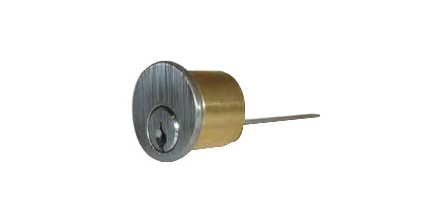 GENERAL LOCK RC6 SC 26D KA2 | Rim Cylinder- 6-Pin- Schlage C Keyway- Keyed Alike- 2-Key Blank- Solid Brass- Satin Chrome