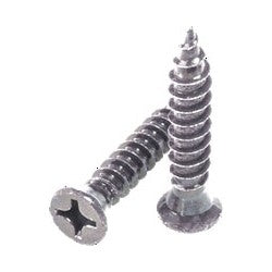 GKL Products HSP100W | Frame Hinge Screw, 14 Self-Taping, #12 Phillips Undercut Flat Head, Nickel Plated, Pack of 100