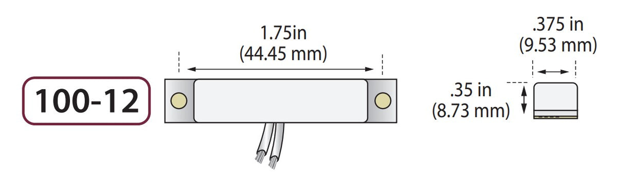 George Risk Industries (G.R.I.) 100-12-G | Miniature Surface Mount Switch Set, Gray, Standard Gap Up To 1", Closed Loop