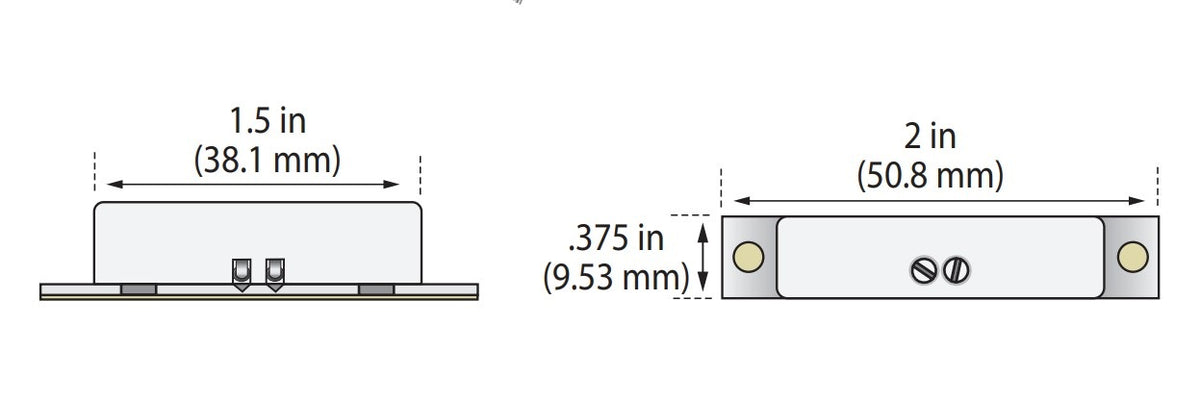 George Risk Industries (G.R.I.) 100-TC-AL | Surface Mount Contact With Hard Plastic Cover Almond