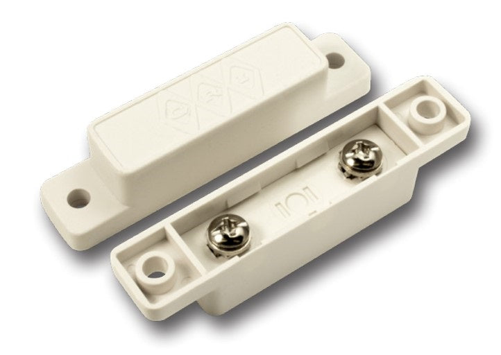 George Risk Industries (G.R.I.) 28AXWG-W | Surface Mount Magnetic Reed Switch Set, White, Closed Loop, Concealed Terminals