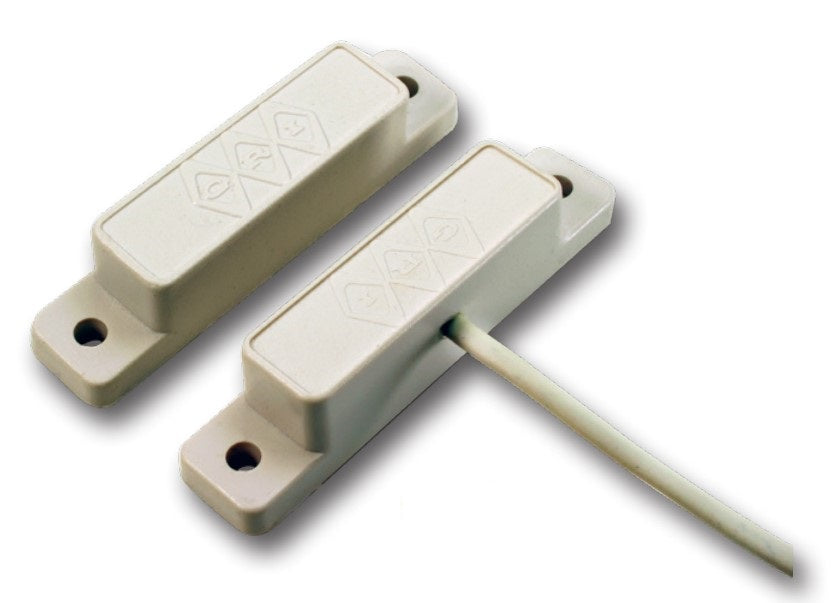George Risk Industries (G.R.I.) 29PAWG-B | Surface Mount Magnetic Reed Switch Set, Gray, Dpdt, Wide Gap Up To 1-1/2", Jacketed Cable