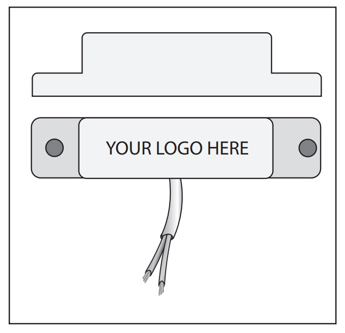 George Risk Industries (G.R.I.) 29PAXWG-W | Surface Mount Magnetic Reed Switch Set, White, Closed Loop, Extra Wide Gap Up To 2", Jacketed Cable