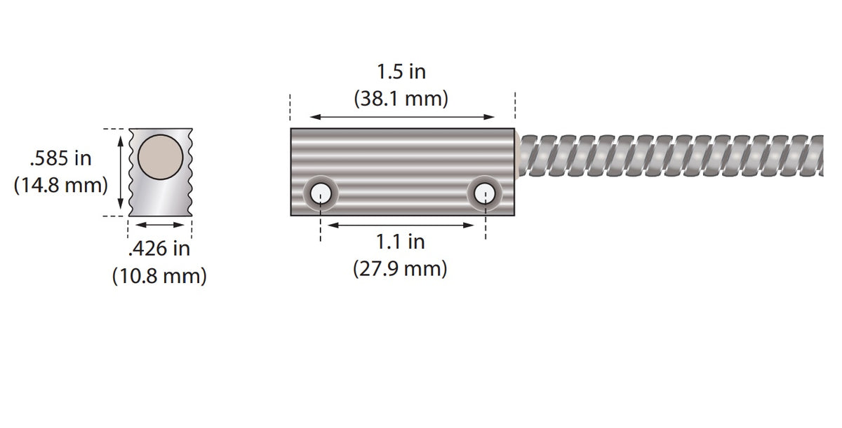 George Risk Industries (G.R.I.) 4460 | Miniature Aluminum Commercial Switch Set, Standard Gap 1"