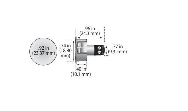 George Risk Industries (G.R.I.) 4473RS-W | 3/4" Switch & 3/8" Magnet Recessed Stubby Switch Set, White, Closed Loop