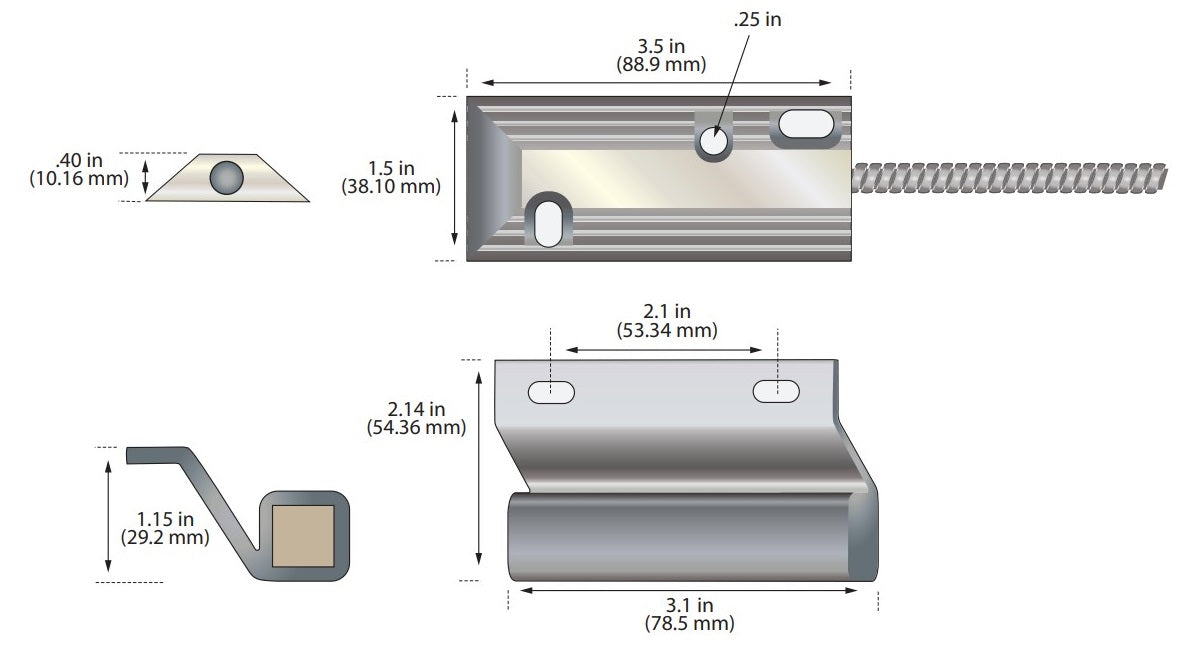 George Risk Industries (G.R.I.) 4532D-36 | 36 Miniature Overhead Door Switch Set, Dpdt, Up To 2-1/2" Gap