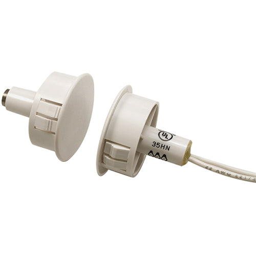 George Risk Industries (G.R.I.) 199-12-W | 1" Steel Door Recessed Switch Set, White, Standard 12" Leads
