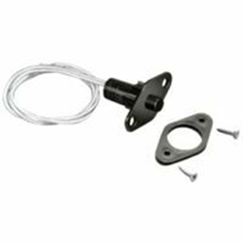 George Risk Industries (G.R.I.) PBF-100-W | 3/4" Push Button/Plunger, Closed Loop, Wire Leads, White, Screw Down Flange