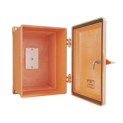 Gai-Tronics 255-003OR | NEMA 4X Rugged Telephone Enclosure, Orange, With Wall-Mount RJ11 Jack