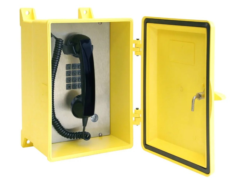 Gai-Tronics 354-710YL | NEMA 4X VoIP Rugged Handset Telephone - Model 354-710 Series (Keypad), Yellow