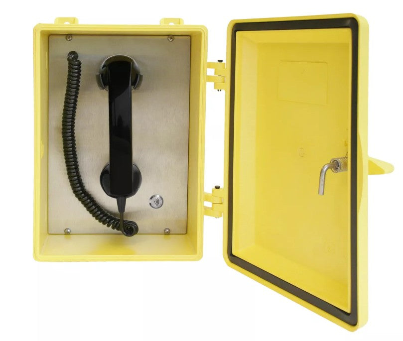 Gai-Tronics 354-711YL | NEMA 4X VoIP Rugged Handset Telephone, Auto-dial, Yellow