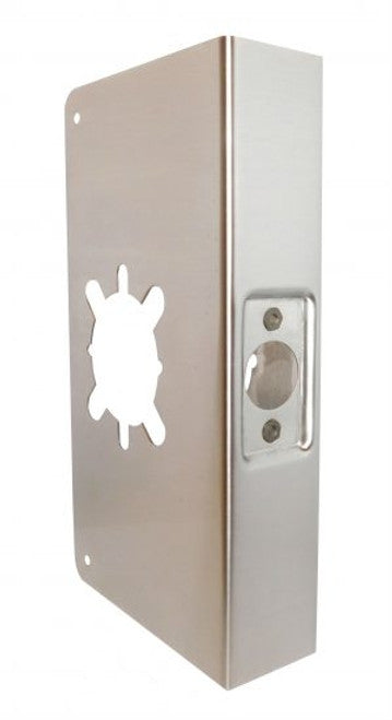 General Lock BH-4-S-2-CW | Door Lock Wrap Around Plate, 4-3/4" Width X 9" Height, 2-3/4" Backset, 1-3/4" Door, Satin Stainless Steel