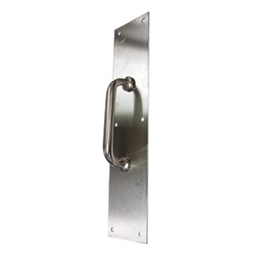 General Lock BH-7010-630 | Door Lock Pull Plate, 5-1/2" Center To Center Distance, 3-1/2" Width X 15" Height, Satin Stainless Steel