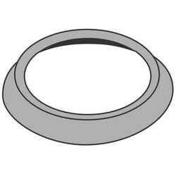 General Lock CR-2 10B | Mortise Cylinder Ring, 1/8" Diameter, Dark Bronze
