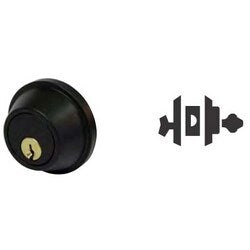 General Lock D160 613 6WL C | Deadbolt, Grade-2, 1-Cylinder, Medium Duty, Schlage C Keyway, 6-Way Adjustable Backset