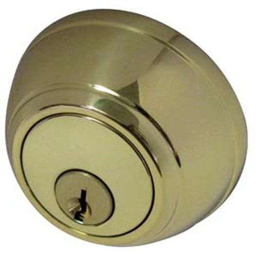 General Lock D662 605 234 C | Double Cylinder Deadlock, Us3 Polished Brass Finish, 2-3/4" Backset, Schlage C Keyway, Grade 1